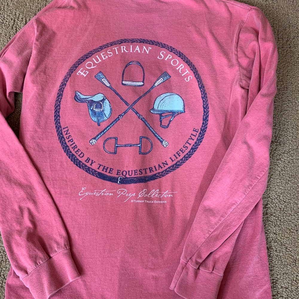 Equestrian Prep women's long sleeve pink